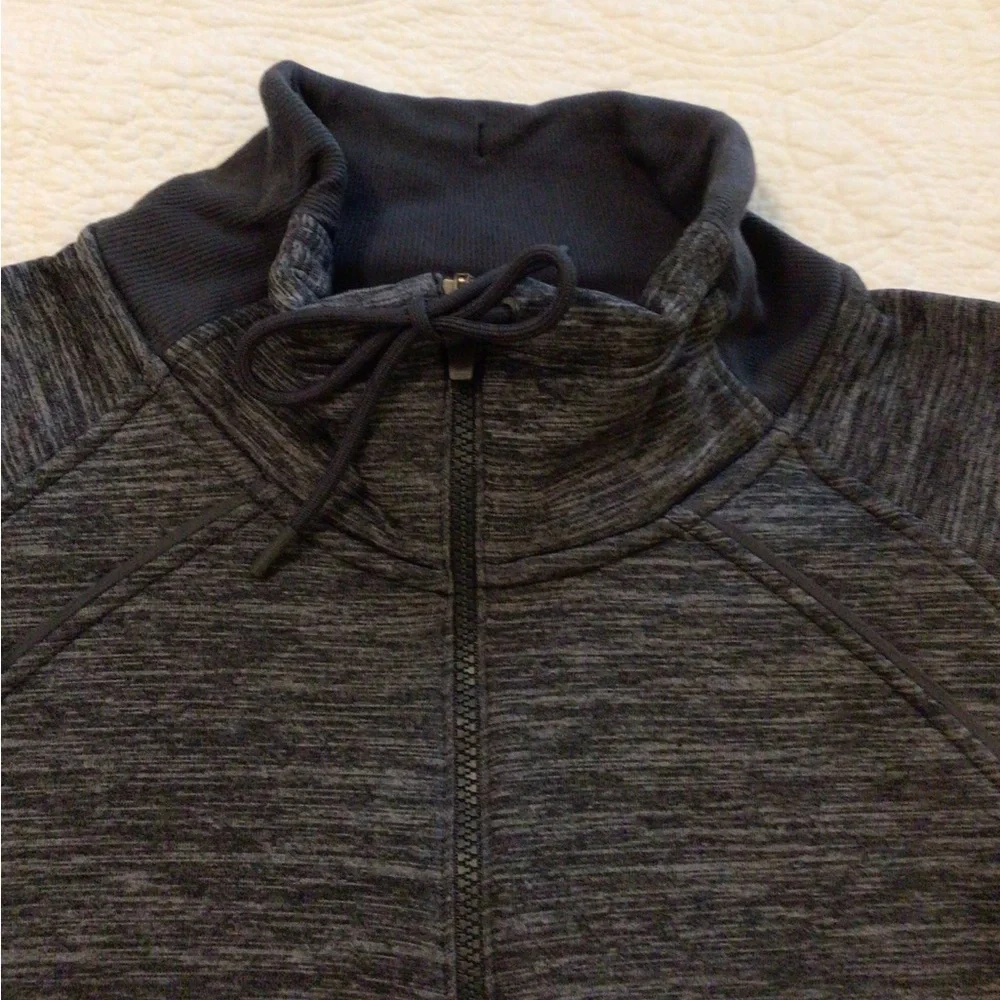 Athleta Polartec Powerstretch Quarter-zip Sweatshirt, charcoal, XL - Picture 5 of 11